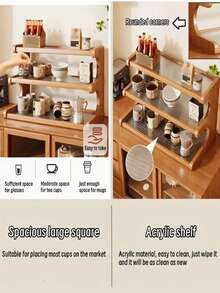 1 Piece Bamboo Storage Rack With Stylish Lacquered Design Multi-Tier Bamboo Countertop Display Rack - Great For Storing Cups, Books And Spices - Great For Kitchen, Living Room Or Office Decor, Office Organization | Modern Bookshelf Designs | Durable Bamboo Bookshelf, Bamboo Bookshelf - Brown - View 10