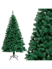 [8 Tùy chọn chiều cao] Cây thông Noel xanh / Trang trí ngày lễ cho gia đình & thương mại / Trang trí Giáng sinh với tán lá dày / Trang trí Giáng sinh - Cây thông Noel nhân tạo 60-300cm, Trang trí ngày lễ cho gia đình & thương mại, Trang trí phòng khách Giáng sinh, Trưng bày cửa sổ thương mại, Cây xanh với tán lá dày - màu xanh lá - Xem 6
