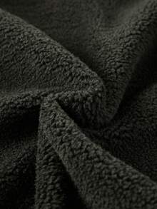 1pc Autumn/Winter Thermal Lined Warm Fur Collar Jacket, New Men's Jacket Outerwear Lapel Casual Versatile Multi-Pocket Jacket, Khaki Jacket Retro Jacket - Army Green - View 11