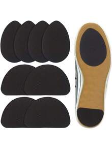 Non-Slip Shoes Pads (4 Pairs) - High Heels Anti-Slip Shoe Grips, Adhesive Sole Protectors (Black)
