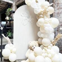 20/40/60/80/100/120pcs Sand White Balloons, 10in/25.4cm, Suitable For Various Party Decorations, Ideal For Bachelorette Party, Birthday Party, Wedding, Baby Shower, Gender Reveal, Cocktail Party, Communion, Engagement, Anniversary, Traditional Festivals, Important Holidays, Prom And More - Sabak - View 5