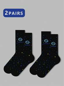 1/2/3 双女士十二生肖袜、白袜、黑袜、中筒袜、艺术袜、运动袜、时尚袜、女童袜、中筒袜、简约袜、休闲袜、适合日常穿着、秋季 - 彩色 - 查看 36