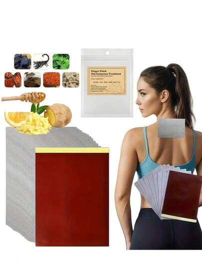 9/18/26 st naturliga ingefära- och traditionella örtplåster, lämpliga för olika delar av kroppen, behöver inte anslutas till en strömkälla, föredras för personligt bruk och presenter