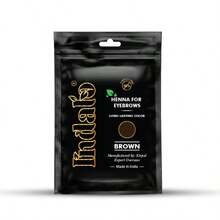 Indalo Brown Eyebrow Henna 10g Pouch Brow Color Powder SmudgeProof And WaterResistant Vegan CrueltyFree Gentle Formula 20 Applications