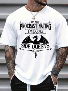 Men's Halloween T-Shirt, Comfortable Crew Neck, Soft And Breathable Cotton Short Sleeve, Summer And Spring Casual Wear, Urban Style With Modern Letter Print - 黑色 - 查看 8