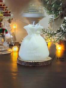 1 pieza Vela perfumada de regalo de Navidad de 147g, hecha de cera vegetal, con poco humo y ruido, dura aproximadamente 12 horas, adecuada para la sala de estar, la mesa del comedor, la decoración del estudio, un diseño lindo que mejora la vida diaria.