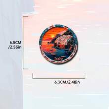 1pc Italian Landmark Fridge Magnet, 3D Resin Milan Duomo, Venice Canal & Italian Motorcycle (Vespa), Travel Souvenir Gift, Home Office Fridge Decor