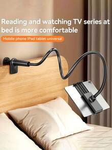 1个柔性鹅颈夹式手机支架，多功能手机支架，适用于床上或桌面，兼容苹果8/7/6，兼容、安卓手机，生日、送给家人、朋友的礼物，360度旋转，床上懒人支架，手机支架 - 彩色 - 查看 6