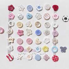 20/30pcs Colorful High Gloss Resin Buttons, DIY Craft Decorative Beads Accessories, Cute Buttons