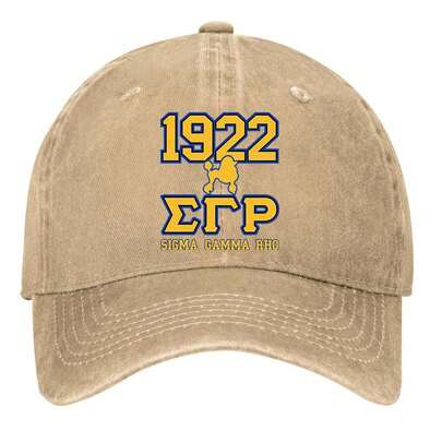 Sigma Gamma Rho Fraternity Founding Year Poster Hats Vintage Washed Baseball Cap