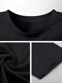 1pc Women's Oversized Concert Album Shirts Rock Band Tees For Women Hip Hop Gifts For Concert Lovers Music Festival Outfits Tops  For All Seasons - 黑色 - 查看 3