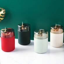 4 Color To Choose From One Toothpick Box, Light Luxury Creative Storage Toothpick Box, Creative Design Cotton Swab Jar, Automatic Release Press Plastic Toothpick Box, Dental Floss Box, Home Accessories - Green - View 9