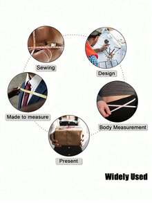 1pc Retractable Dual-Sided Body Tape Measure (150cm/60in) – Soft Flexible Cloth Tape For Tailoring, Sewing, Fitness & Weight Loss – Portable Stylish Design (More Colors) - Multicolor - View 7