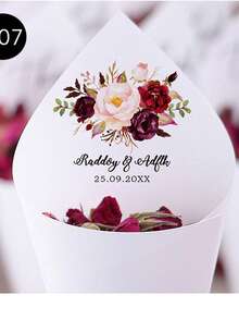 30Pcs Of Set DIY Wedding Cone For Petal Toss, Personalized Confetti Cones, Custom 17 Styles White Paper Cone For Bridal Shower Party Decoration, Multi-Functional, Anti-Mold, Ornamental, Reusable, Exquisite, Stylish, High-Quality, Adorable, Modern, Custom, Unique, Personalized, Son, Daughter, Kids, Kitchen, Dining Room, Bedroom, Office, Living Room, Home, Garden, Tea Room, For Anniversaries, For Birthdays, For Housewarming, For Graduation, Gala Night, Customized Gift Wrap Boxes, Chic Autumn