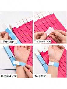 1000/200/100pcs/Set Waterproof Paper Wristbands, Colorful Wrist Bands For Sports, Parties, Competitions, Festivals, Events, Clubs, Holidays - Neon Color Sticky Wristbands For Concerts And Activities, Easy To Use Tape Wrist ID Tags