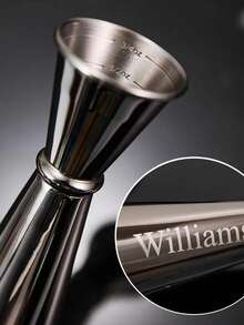 Personalized Engraved Stainless Steel Cocktail Jigger, Custom Engraved Cocktail Jigger, Custom Gift For Bartender, Custom Bartender Gift,Chic Design - Multicolor - View 5