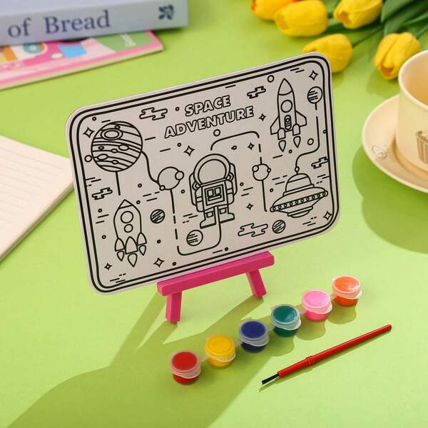 Ein kreatives Cartoon-Malboard für Kinder, geeignet für frühkindliche Kunsterziehung und Malerei. Es ist sehr geeignet, um die Hands-On-Fähigkeiten und das Denkvermögen von Kindern zu fördern.