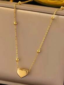 قلادة قلب موضة، مناسبة للنساء للارتداء اليومي أو أثناء التنقل، للزينة