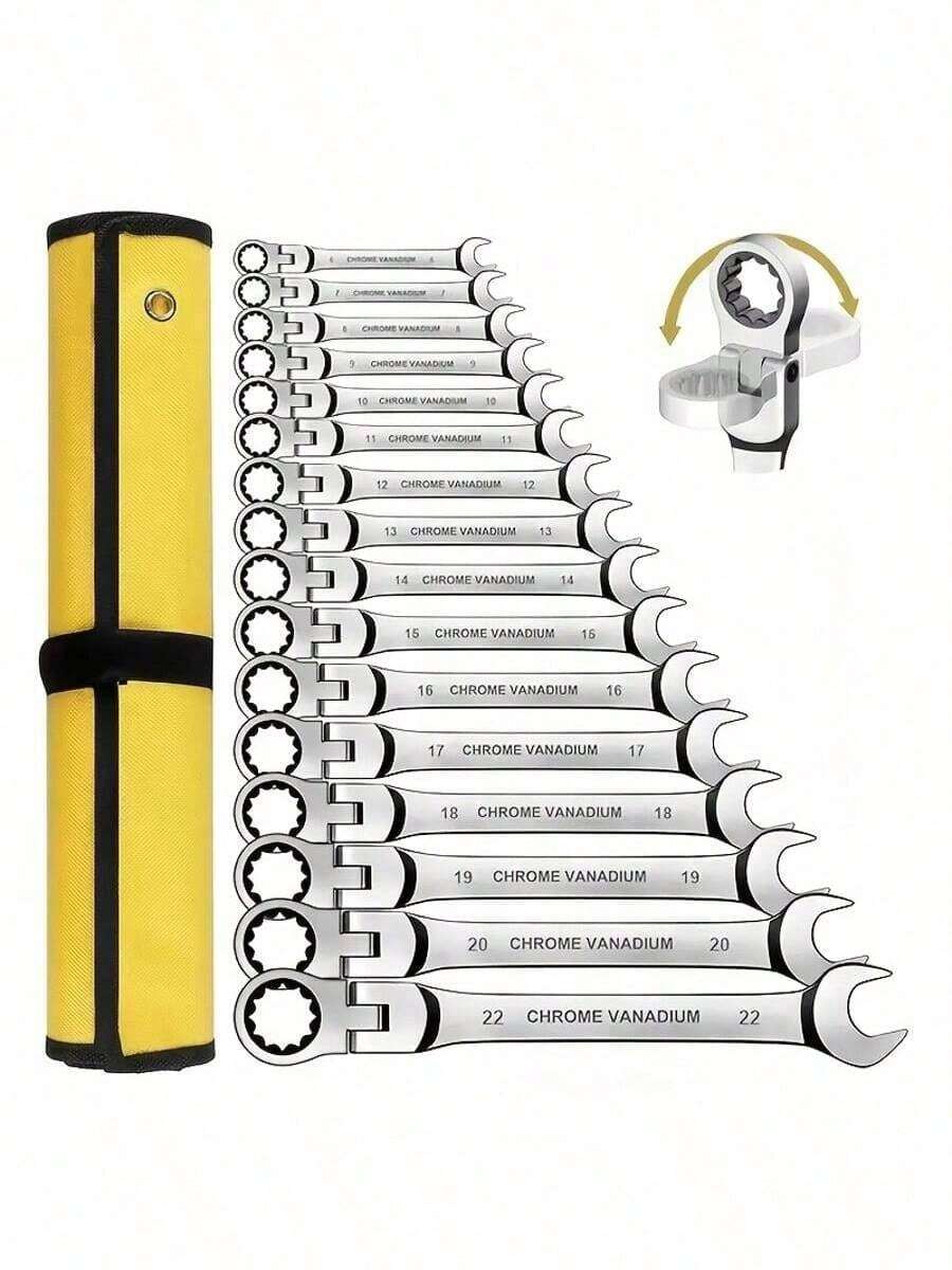 一套棘轮扳手，包含多个迷你扳手，价格实惠，物超所值，汽车维修工具，家用维修工具（我们单独出售，购买时请核对型号。谢谢！）