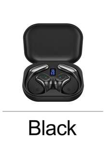 1 Pair Of Wireless Open-Ear Bone Conduction Earphones Ear-Hook Sports Running Heavy Bass Long Battery Life Headphones Unisex Style Smart Voice Assistant Wake-Up AI Translation Noise Reduction Digital Display