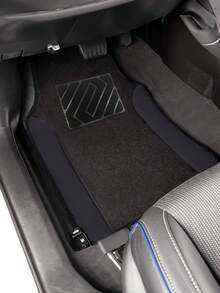 4件/2件通用汽车脚垫，全天候前后排脚垫，带脚跟垫和仿皮包边，防水保护，适用于轿车、SUV、卡车 - 款式 - 查看 6