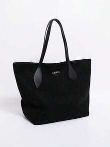 Dedoo 包包，女包，偏爱包包，Row小众女包，极简百搭托特包，大容量秋季必备，腋下手提单肩包，法式长棍和磨砂肯豆包。 - 黑色 - 查看 4