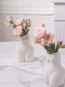 Decorative Vase, Unique Design, White Ceramic Ornament, Contemporary Home Ceramic Decor, Vase Ornament, Tabletop Accent, Modern Minimalist Style, Nordic Aesthetic, Party Events, Festival Celebrations, Birthday Celebrations, Banquet Decor, Hotel Restaurants, Living Room Bedroom, Wedding Receptions, Dinner Gatherings, Garden Kitchen Decor