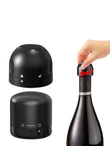 1pc Vacuum Wine Bottle Stopper, Silicone Airtight Champagne Bottle Sealer, Vacuum Preservation, Wine Stopper, Bar Tools, Bar Accessories