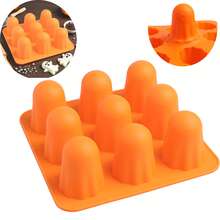 Silicone Molds 1 Packs Non-Stick 3D Chocolate Molds 9-Cavity Cute Ghost Mold For Jelly Gummy Candy Pudding Ice Cube Resin Cake Halloween Party Decorations - Multicolor - View 9
