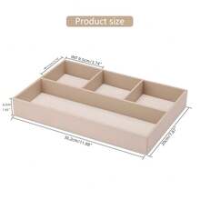 4-Grid Storage Organizer - Multipurpose Desktop, Nightstand, Drawer Organizer Box - Jewelry, Fashion Glasses, Phone, Watch, Perfume, Lipstick Storage Tray Divided Container, Holiday Gift - Multicolor - View 2