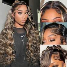 Pre-Cut Lace Glueless Body Wave 5X5 HD Lace Closure Human Hair Wig 40 Inch Wear And Go Highlight Ombre 5x5 HD Lace Closure Wigs Brazilian Virgin Human Hair Pre Plucked  With Baby Hair For Women 1b/27 Colored - Điểm nổi bật 1B/27 - Xem 5