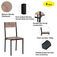 Dining Table Set, Dining Table With 2 Chairs, For Balcony, Dining Room, And Living Room, Vintage Brown
Description - 1 - View 6