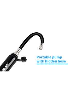 WEST BIKING 100PSI High-Pressure Mini Pump - Portable Bicycle And Basketball Air Pump With Flexible Hose | Emergency Pump