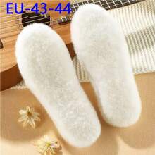 1 Pair Winter Warm Insole, Warm And Breathable Lining Shoe Insole, Warm Boot Insole, Fluffy Insole, Slipper Insole, Comfortable Thick Plush Shoe Pad - White - View 9