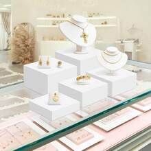 5-Sided Acrylic Food Display Stand, Hollow Bottom, Suitable For Buffet, Brunch, Wedding, Party - White - View 11