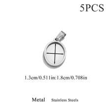 5pcs304 Stainless Steel Cabochon Pendant Setting Stones Blank Base DIY Necklace Earrings Jewelry Accessories Making - Oval Base - View 16