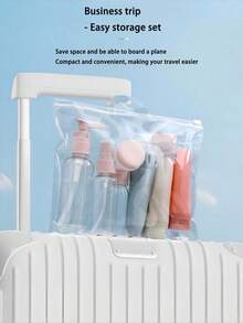 1 Set Travel Refillable Bottles, Portable Cosmetic Spray Bottles, Shampoo, Lotion, Cream, Perfume Refill Containers