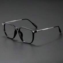 1 par de gafas de hombre con montura metálica cuadrada y de estilo retro moderno, multicolor, adecuadas para computadora, oficina, decoración, estudio de estudiantes, lectura, anti-luz de teléfono, reuniones de negocios, correr, juegos y conducir
