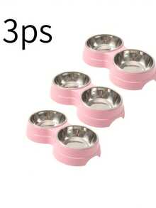 Dual-Purpose Stainless Steel Pet Bowl 100ml Dog Water Feeder Food Bowl, Plastic Pet Bowl For Cats And Dogs - Multicolor - View 20