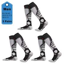 3 Pairs Unisex Thick Thermal Ski Socks, Breathable & Warm For Outdoor Sports Like Skiing, Ice Skating, Hiking In Winter - Multicolor - View 11