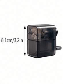 1pc Mechanical Pencil Sharpener With Double Holes, Manual Rotary Sketch Pencil Sharpener, Suitable For Students And Teachers