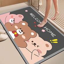 Cartoon Cute Doormat, Non-Slip Entrance Mat, Bathroom Shower Room Doorway Anti-Slip Mat, Dirt-Resistant Absorbent Quick-Drying Household Cartoon - Multicolor - View 6