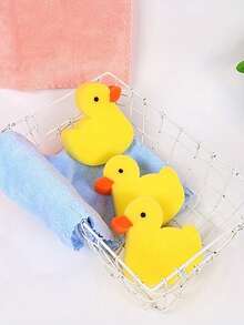 Little Yellow Duck Bathing Sponge Swimming Pool Splashing Clean Bathing Sponge PU Foam Sponge Bathing Adds Fun Sponge. - Multicolor - View 6
