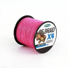 4 Líneas de pesca trenzadas - Rendimiento y potencia de grado profesional para pesca en agua salada o dulce - Línea de pesca trenzada de colores para mayor visibilidad de 6LB a 60LB de prueba para agua salada, diámetro de 0.10MM a 0.4MM. 4 hebras 500M