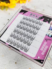 36 Büschel, 10-12mm, kein Kleber erforderlich selbstklebende einzelne Wimpern, Locken C/D, Tierserie Kunstwimpern Vogelstil, große Augen, natürlich, Anfänger, lässige Trilogie, segmentiert, klare Wurzeln