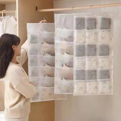 Double-Sided Home Use Underwear Sos Bra Classin Storage Bag Wardrobe Hanging Bag Dormi Hanging Bag Organizer