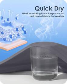 Boladeci Men's UPF 50 Sun Protection UV SPF Shirts Long Sleeve Lightweight Quick Dry Swim T-Shirts Rash Guard - 湖藍色 - 查看 9