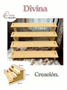 Divina Creacion Ladder Cupcakes Table Sweets Candy Bar Mdf Paletero Base Cake - 米色 - 查看 1