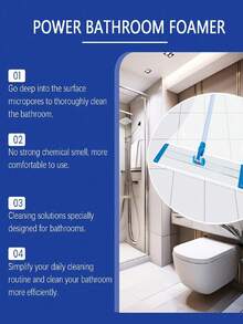 Bathroom Foam Cleaning Spray - This Multi-Functional Bathroom And Bathtub Cleaner Can Remove Stains And Dirt With Its Foaming Action. It Softens Surfaces And Enhances The Penetrating Power Of Detergents, Providing Stable Foam For Improved Cleaning Performance. The Strong Penetrating Formula Quickly Dissolves Common Bathroom Limescale And Soap Scum, Keeping Surfaces Smooth Without Damaging Various Bathroom Materials.