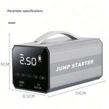 محرك تشغيل السيارة المحمول وضاغط الإطارات من CARSUN، سعة حتى 6 لتر بنزين/4 لتر ديزل، ضاغط هواء رقمي 150 رطل/بوصة مربعة مع إضاءة LED، شاحن هاتف للطوارئ، بطارية ليثيوم للسيارات والدراجات النارية والدراجات والكرات الرياضية